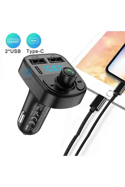 Araç Bluetooth Çakmaklık Şarj Aleti Müzik Kiti